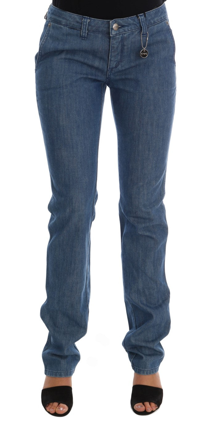 Jean slim en coton délavé bleu marine Costume