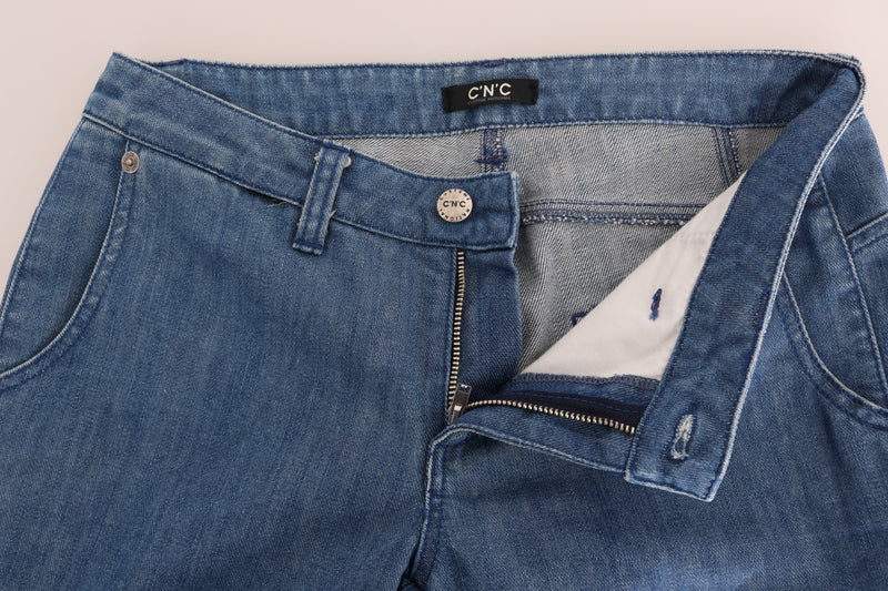 Jean slim en coton délavé bleu marine Costume