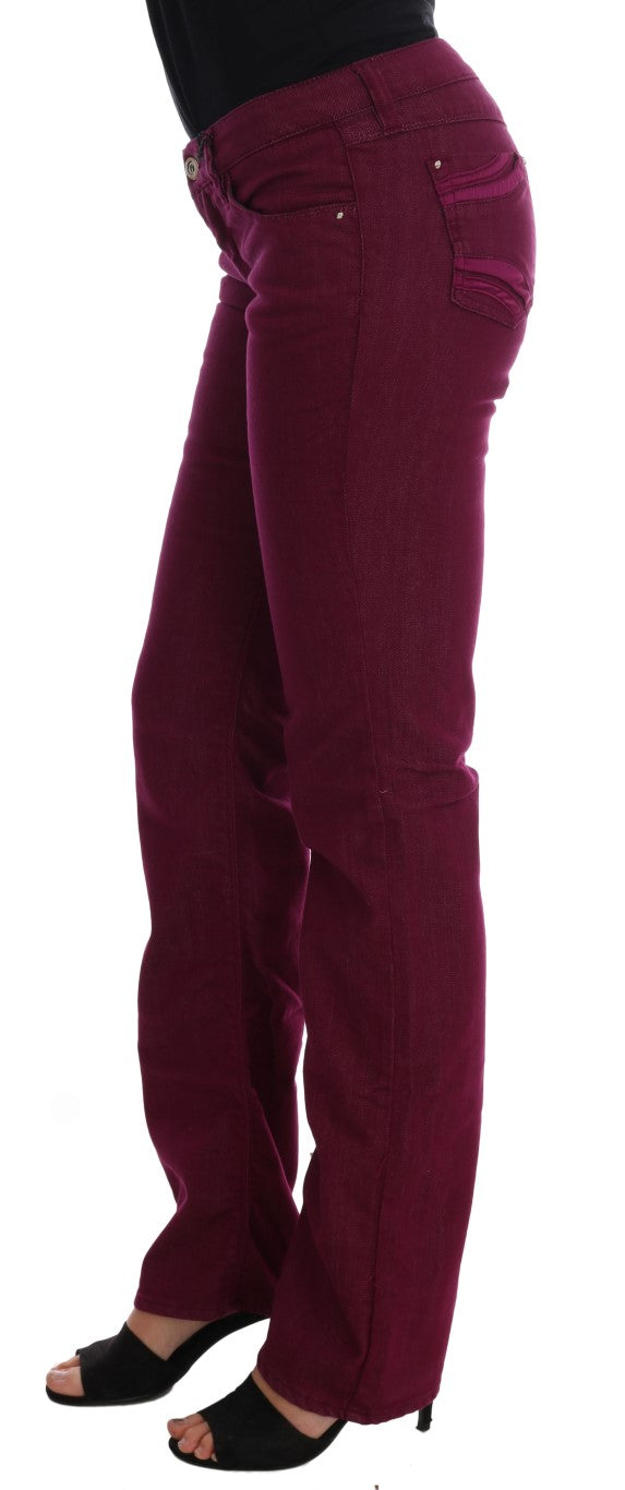 Jean en denim stretch rouge délavé Costume National