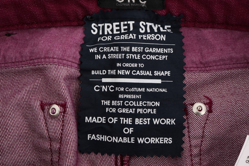 Jean en denim stretch rouge délavé Costume National