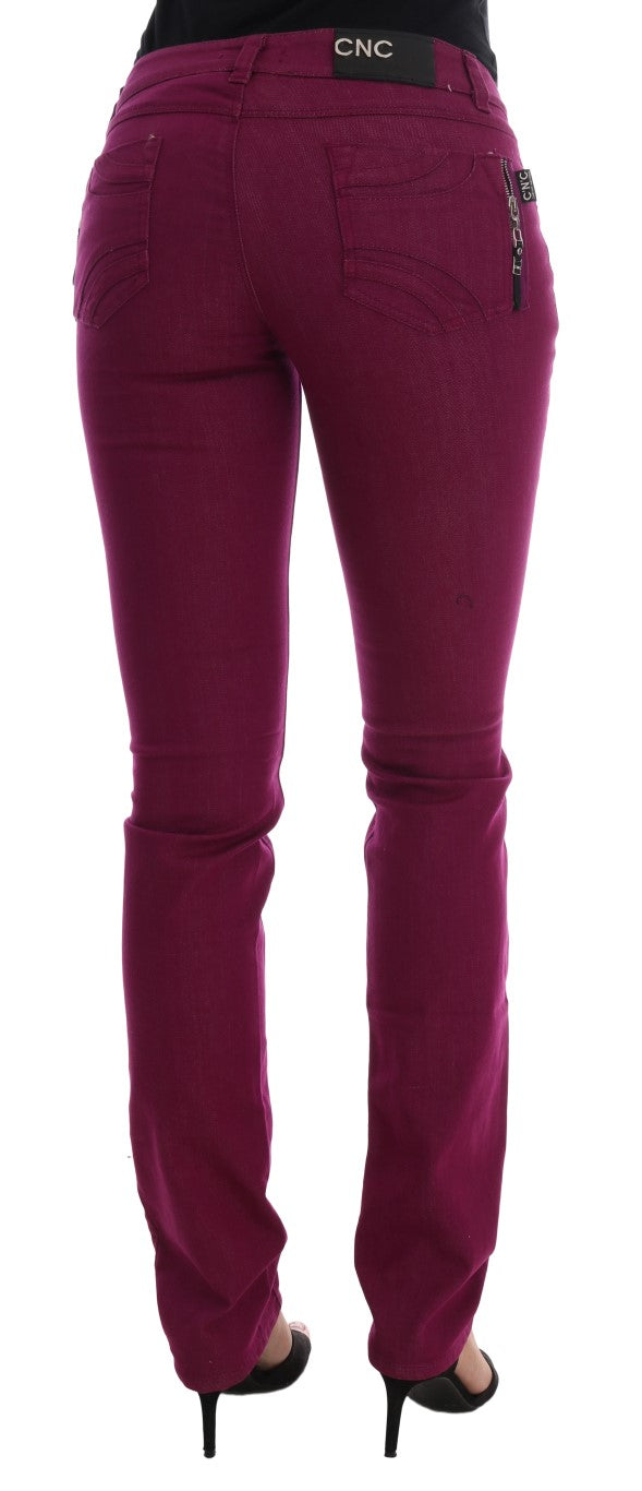 Jean slim en coton stretch violet Costume National