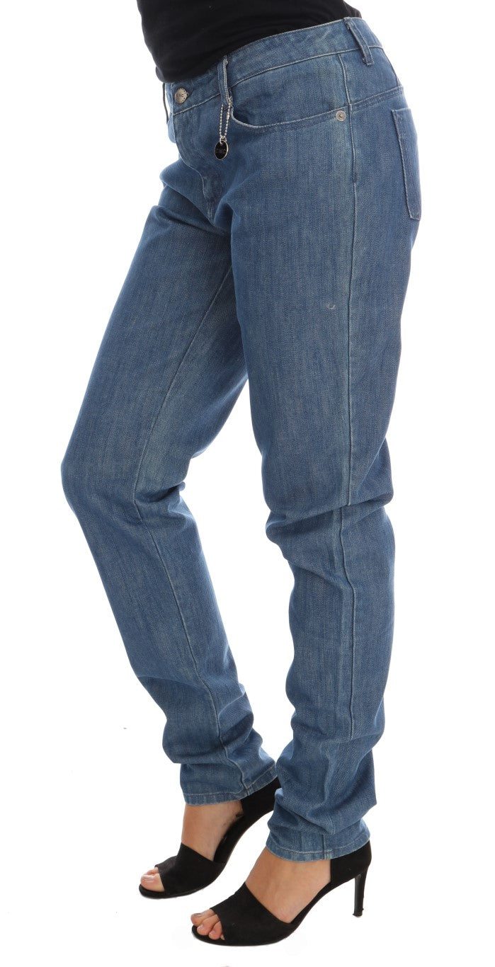 Jean boyfriend en coton bleu délavé Costume National