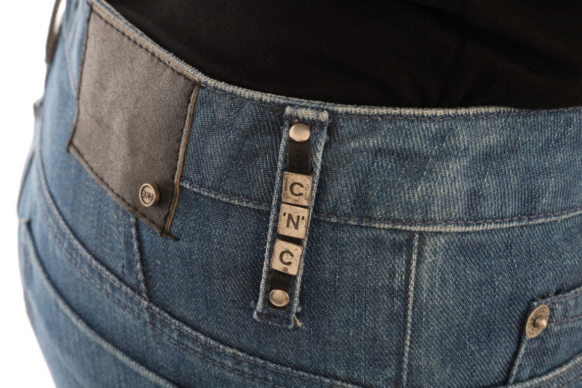 Jean boyfriend en coton bleu délavé Costume National