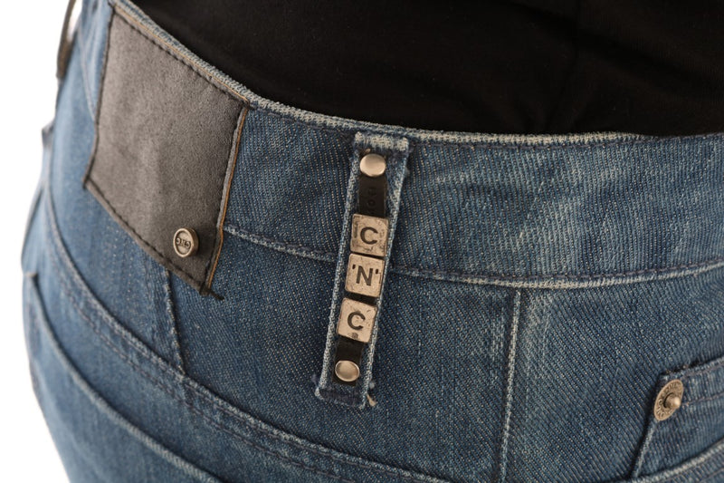 Jean boyfriend en coton bleu délavé Costume National