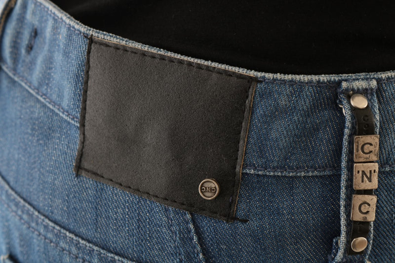 Jean boyfriend en coton bleu délavé Costume National
