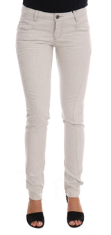 Jean slim stretch en coton blanc Costume National