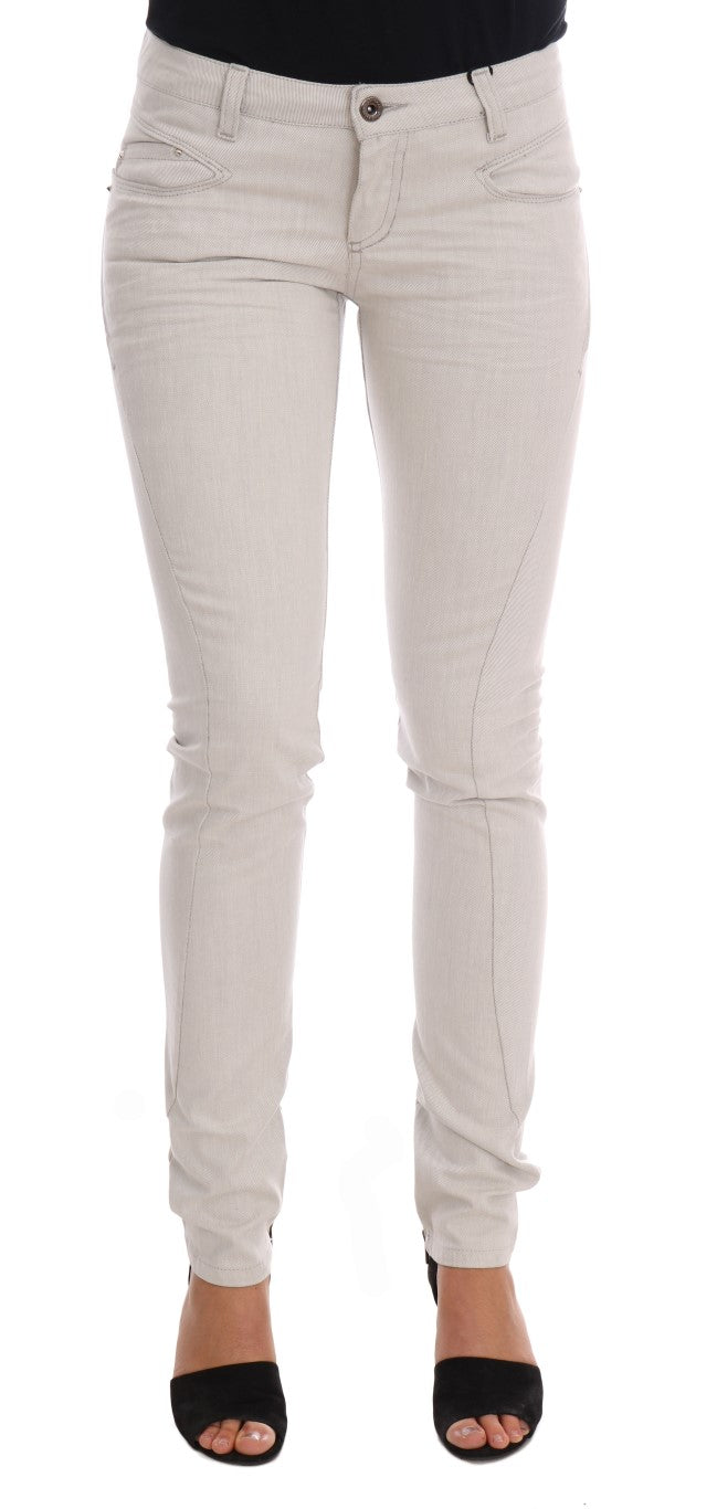 Jean slim stretch en coton blanc Costume National