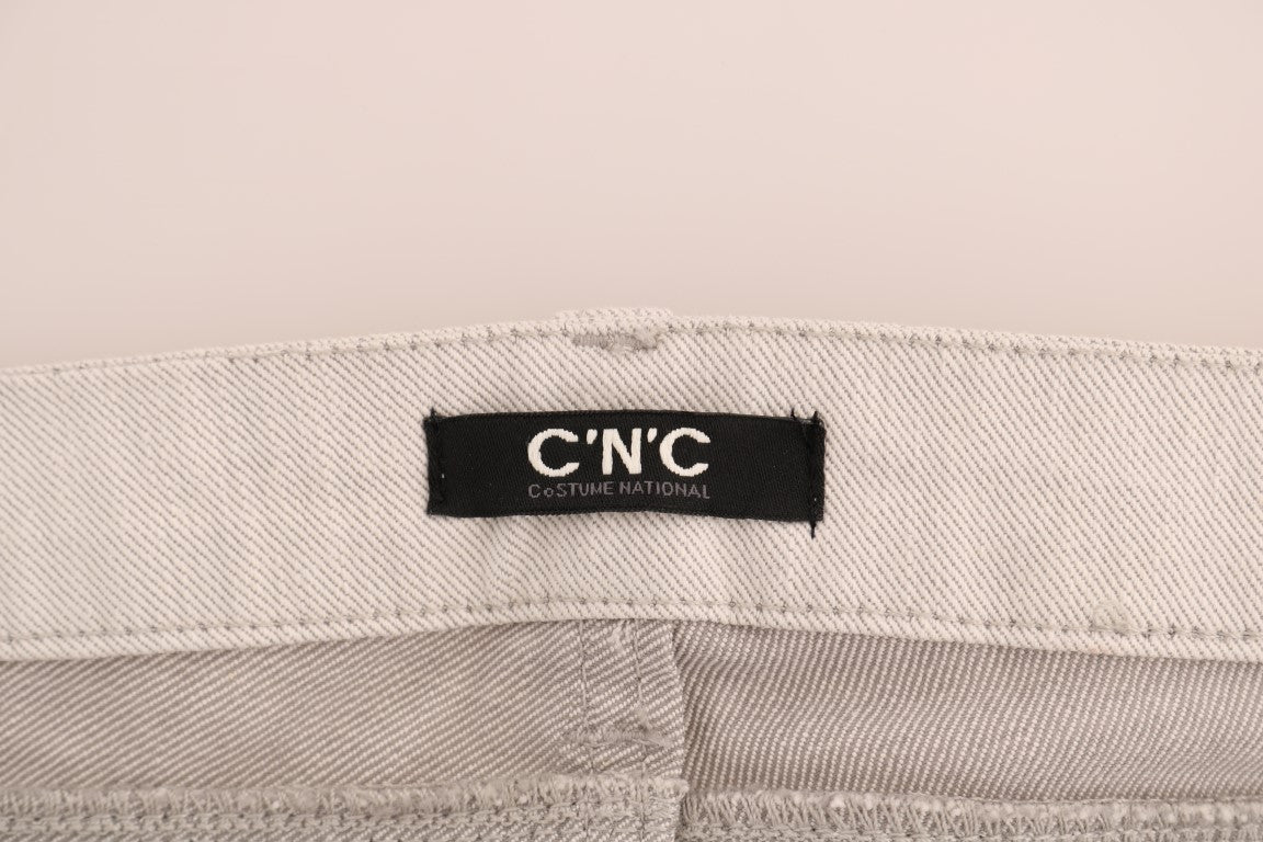 Jean slim stretch en coton blanc Costume National