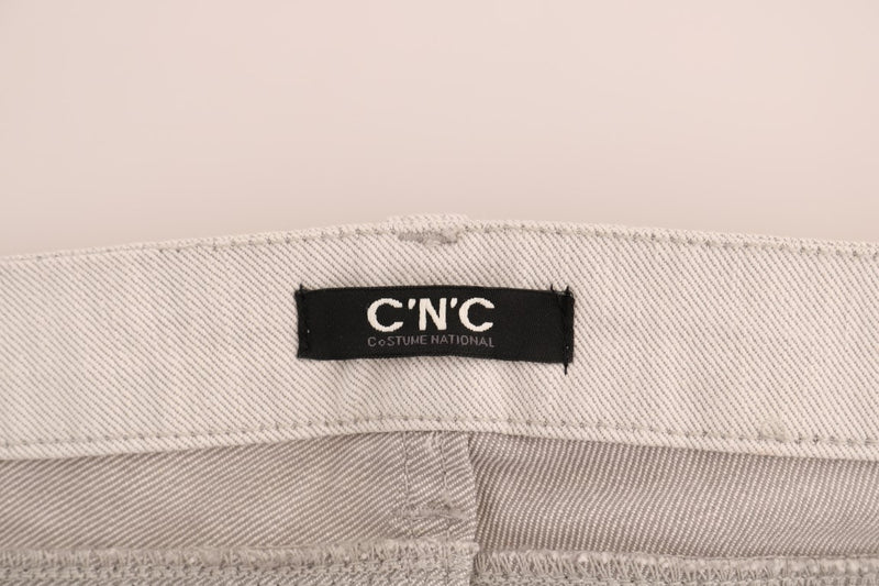 Jean slim stretch en coton blanc Costume National