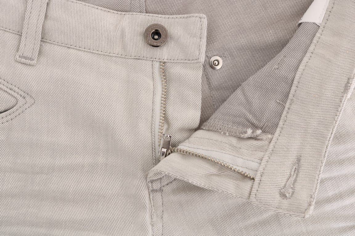 Jean slim stretch en coton blanc Costume National