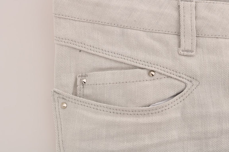 Jean slim stretch en coton blanc Costume National