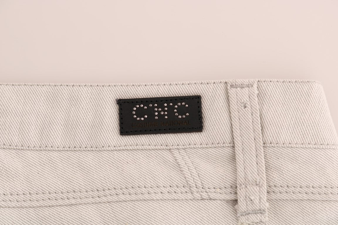 Jean slim stretch en coton blanc Costume National