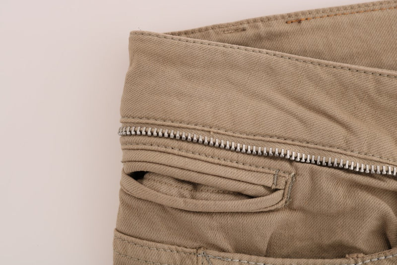 Jean Costume National beige en coton stretch coupe slim