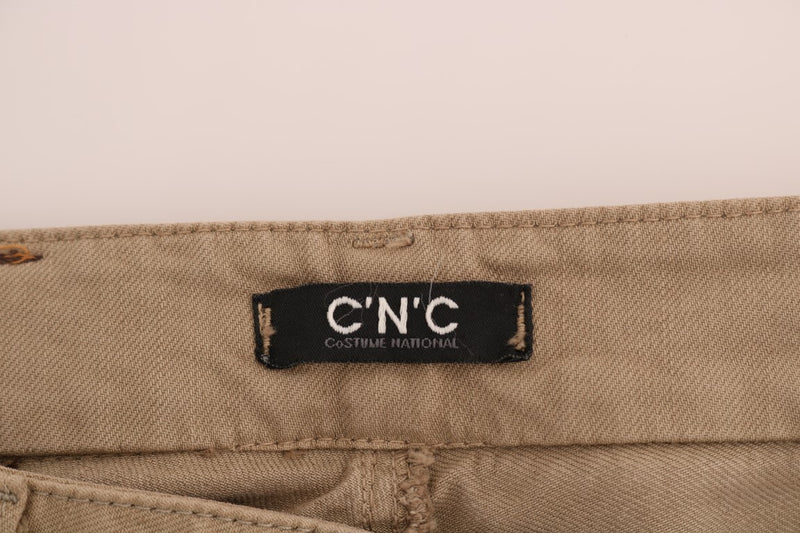 Jean Costume National beige en coton stretch coupe slim