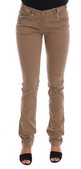 Jean Costume National beige en coton stretch coupe slim