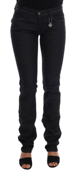 Costume National - Jeans slim en coton stretch bleu