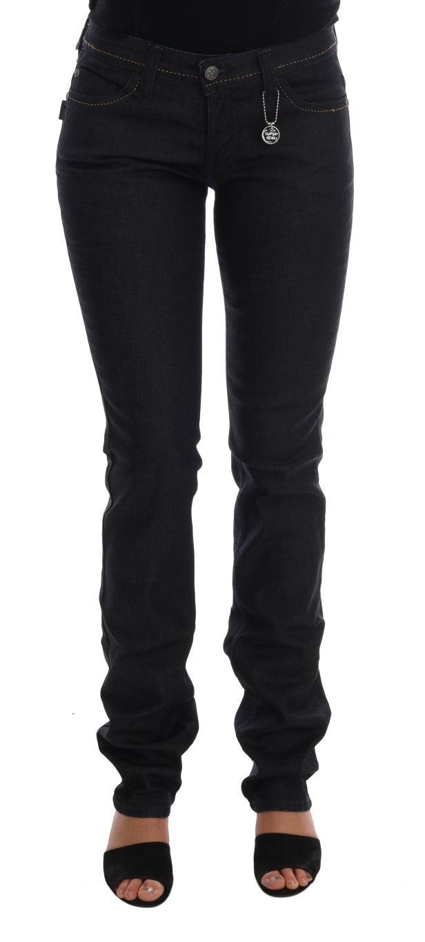 Costume National - Jeans slim en coton stretch bleu