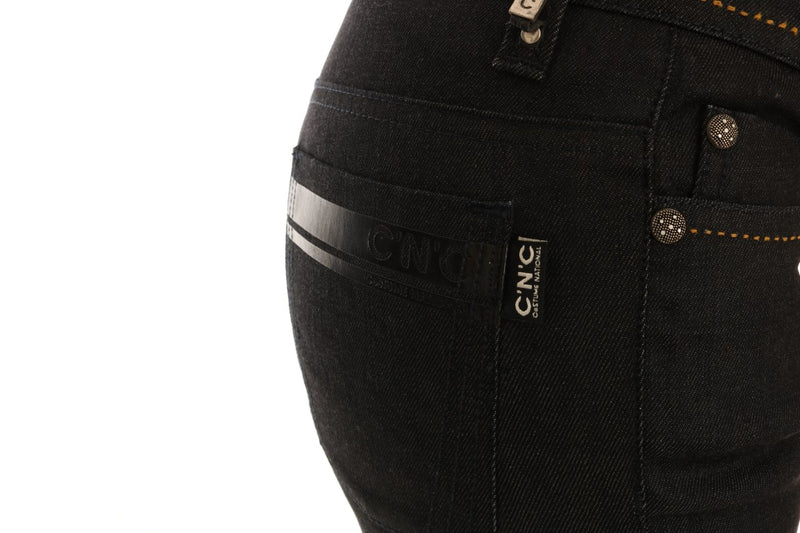 Costume National - Jeans slim en coton stretch bleu