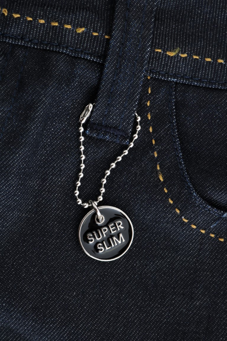Costume National - Jeans slim en coton stretch bleu