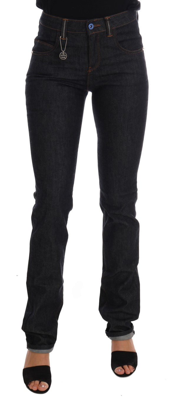 Costume National - Jeans slim en coton stretch bleu