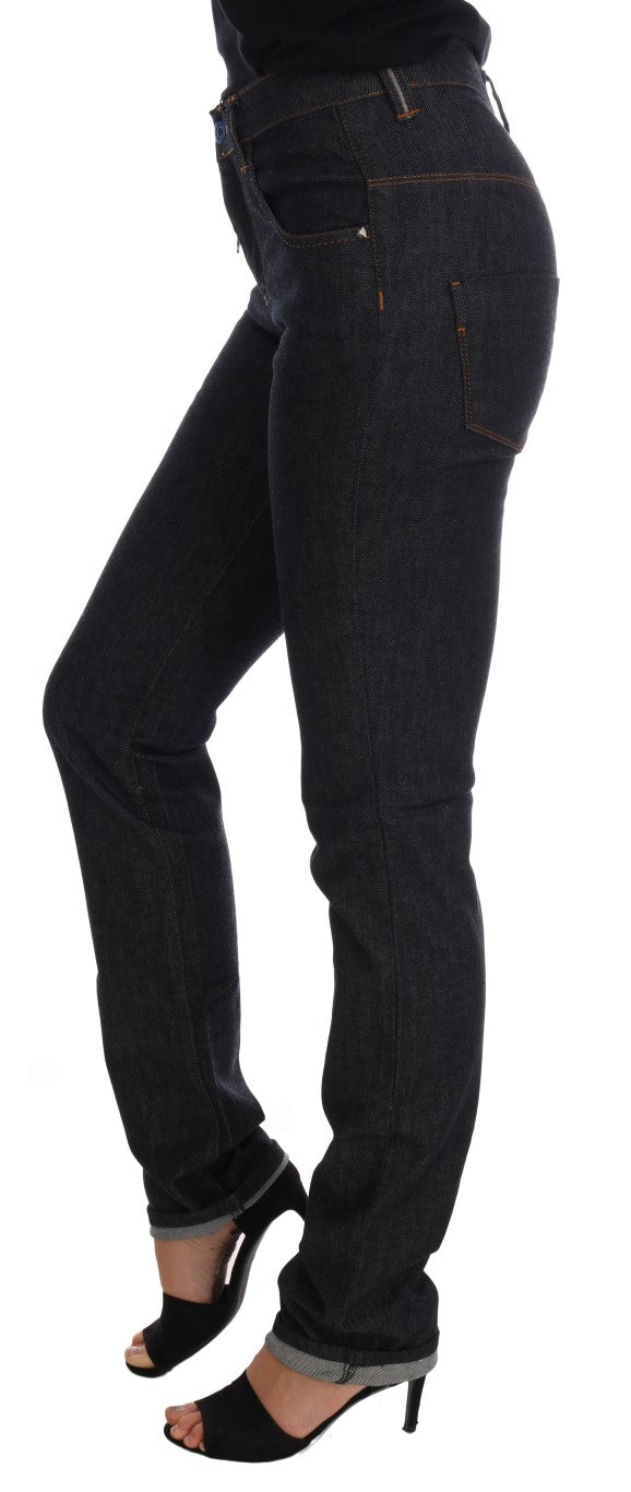 Costume National - Jeans slim en coton stretch bleu