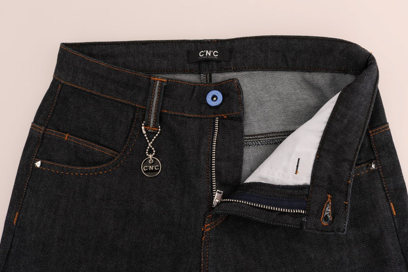 Costume National - Jeans slim en coton stretch bleu