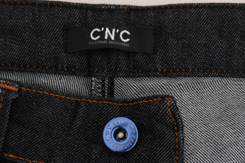 Costume National - Jeans slim en coton stretch bleu