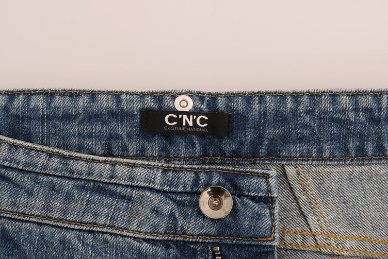 Jean en denim stretch bleu national Costume