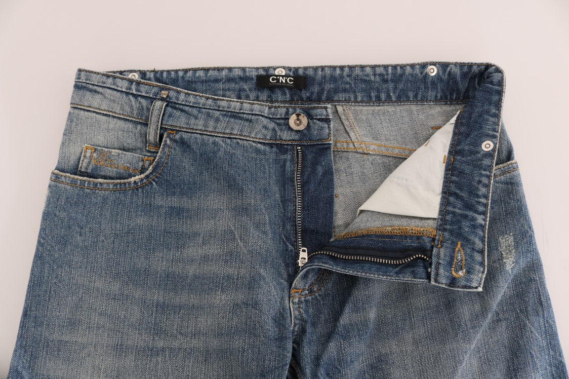 Jean en denim stretch bleu national Costume