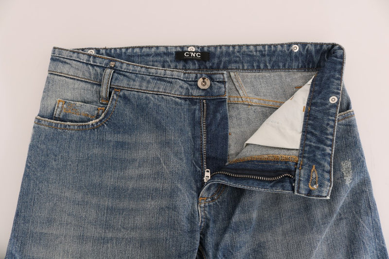 Jean en denim stretch bleu national Costume