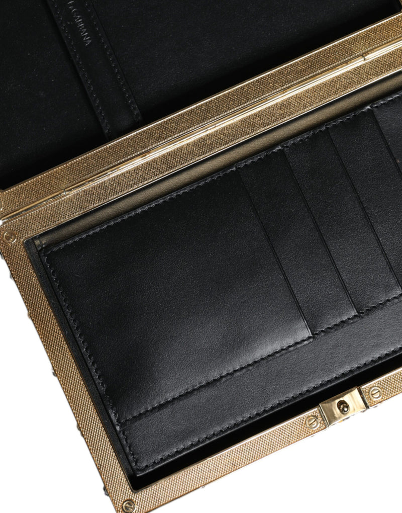 Dolce & Gabbana Sac Clutch Soirée Argenté Pailleté