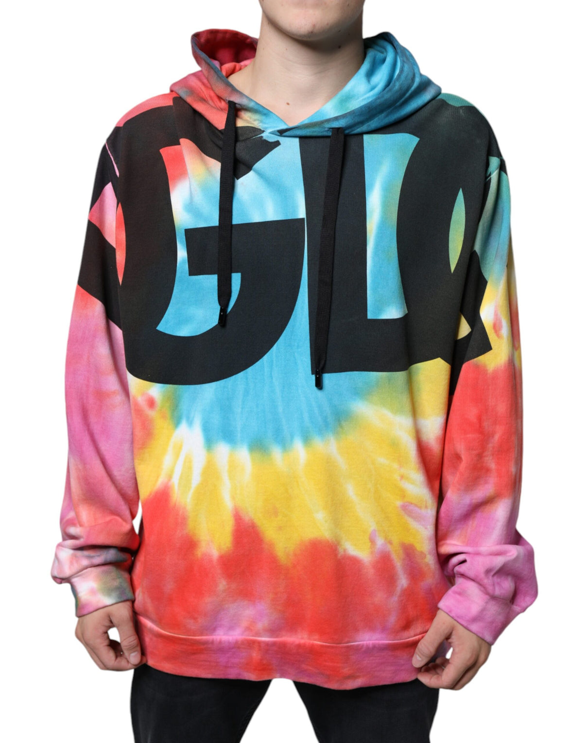 Sweat à capuche multicolore tie-dye Dolce &amp; Gabbana