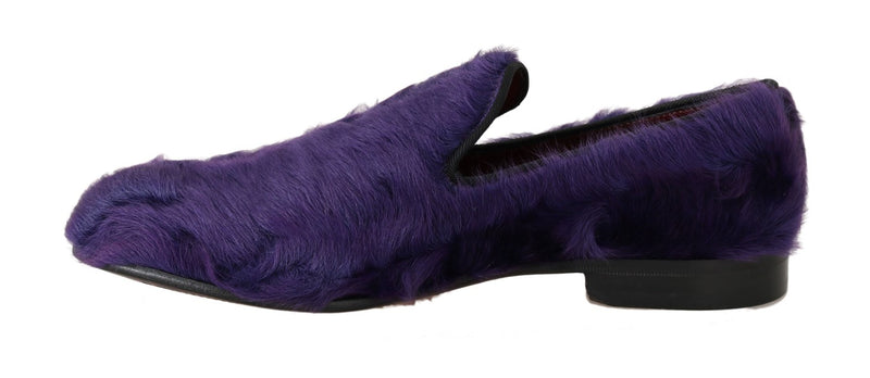 Mocassins en cuir de mouton violet Dolce &amp; Gabbana