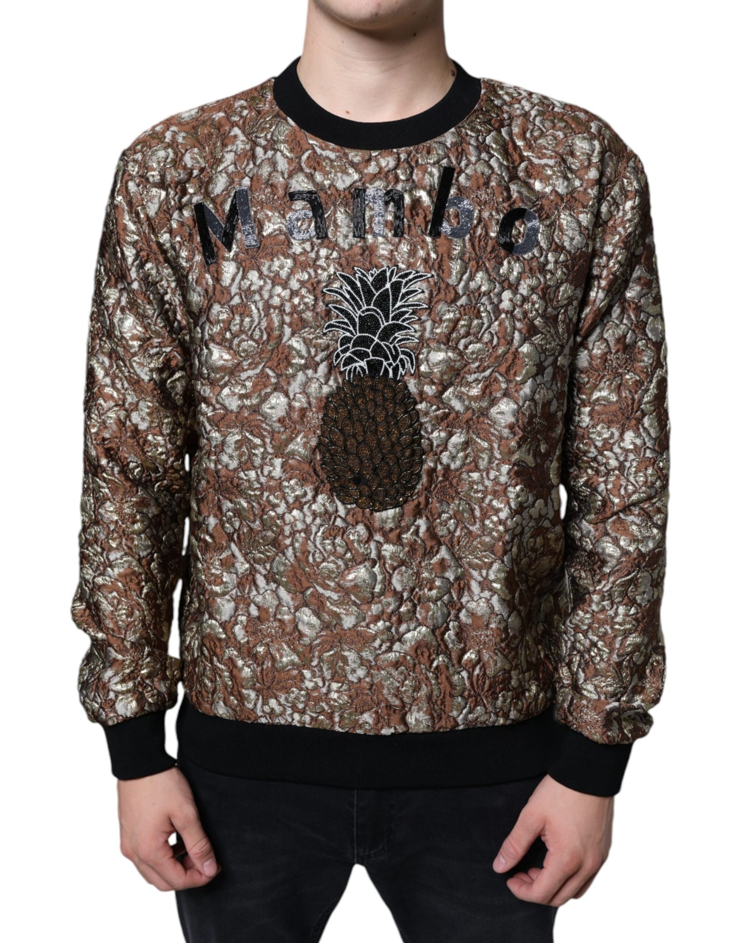 Dolce &amp; Gabbana bruine jacquard Mambo ananas-trui