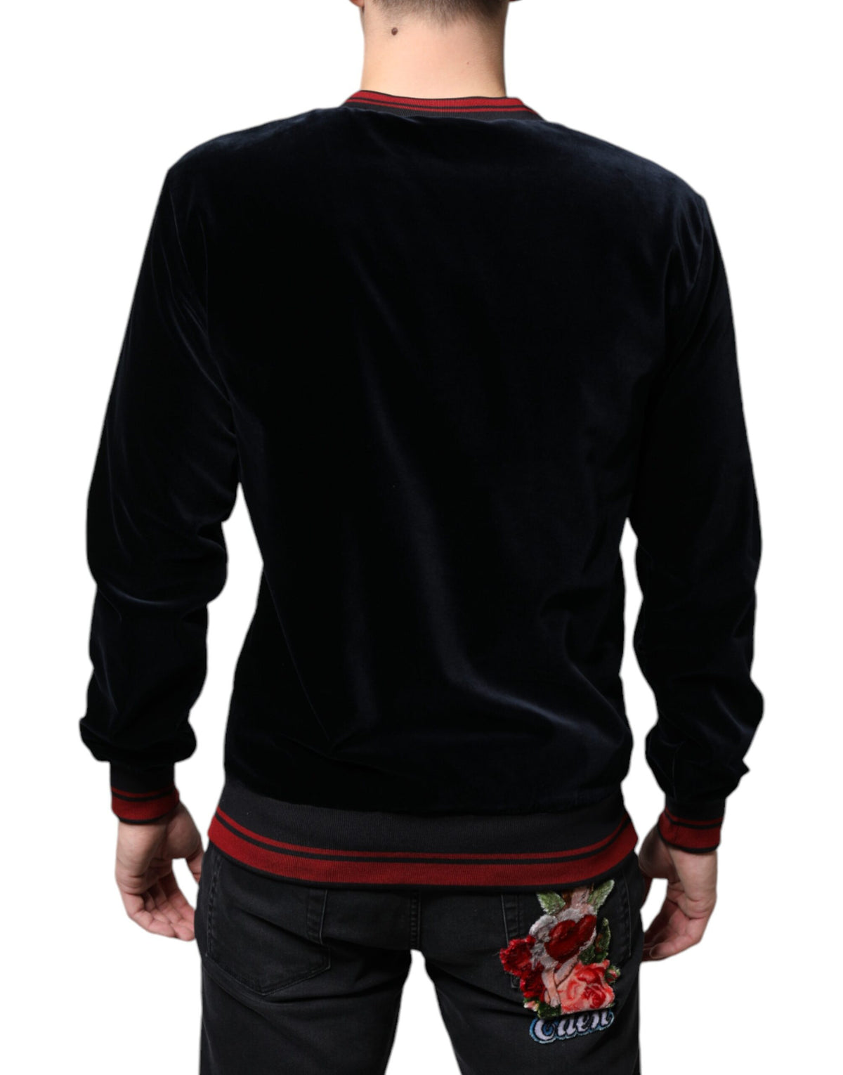 Pull en jacquard multicolore à col rond Dolce &amp; Gabbana