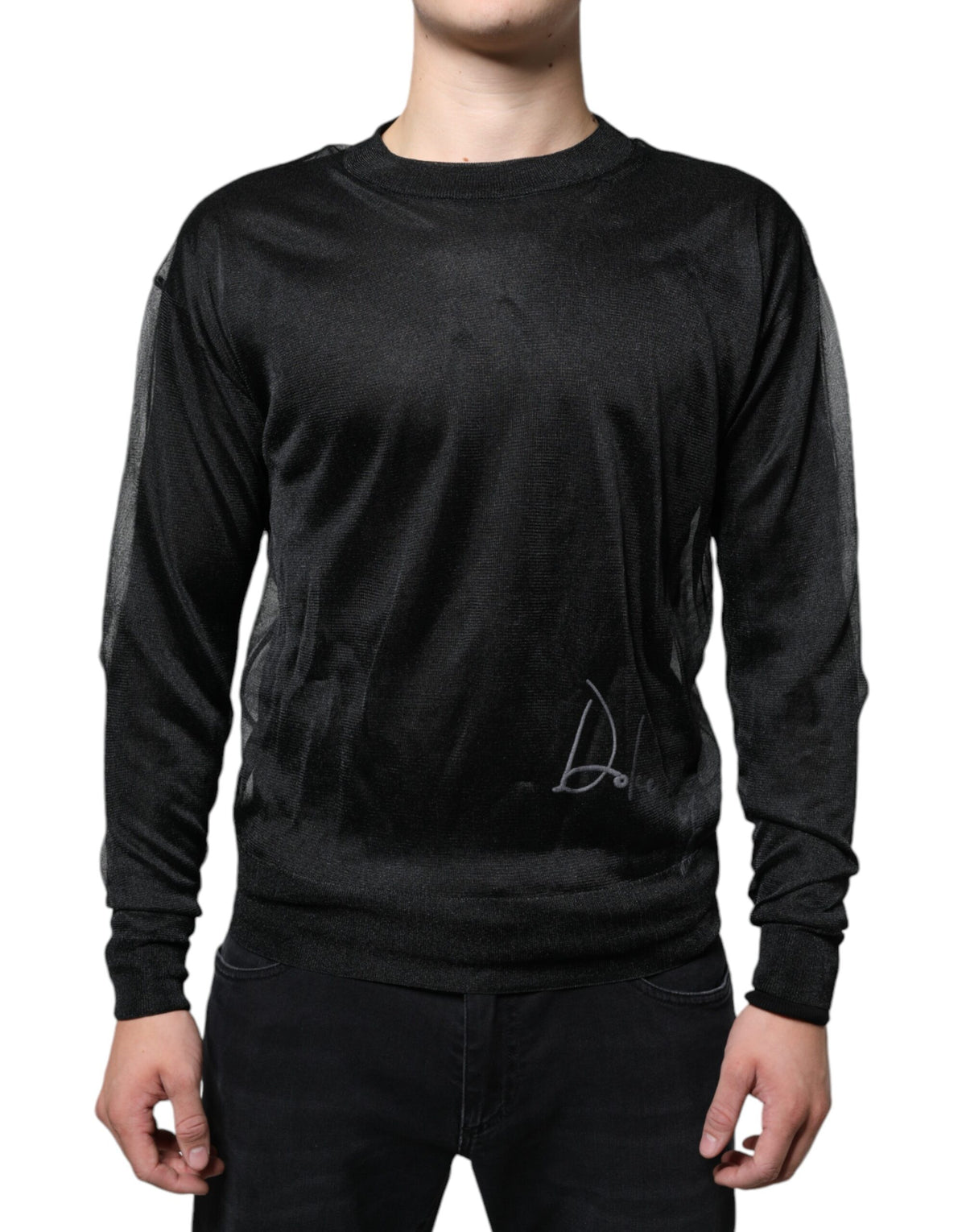 Pull en polyester noir à enfiler de Dolce &amp; Gabbana