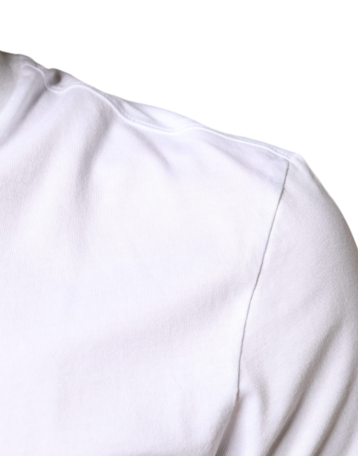 T-shirt décontracté en coton blanc avec application DG de Dolce &amp; Gabbana