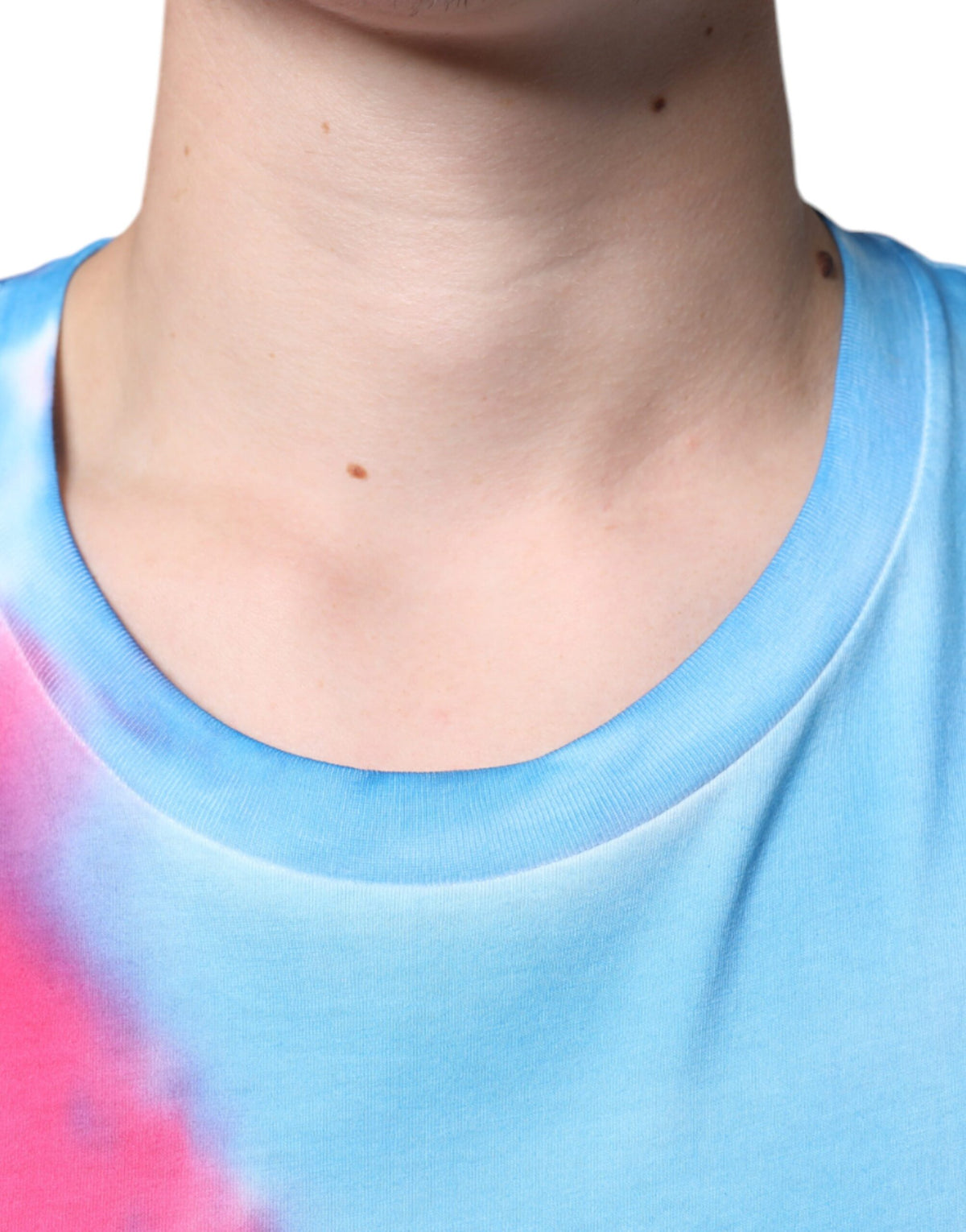 T-shirt sans manches en coton multicolore à motifs tie-dye de Dolce &amp; Gabbana