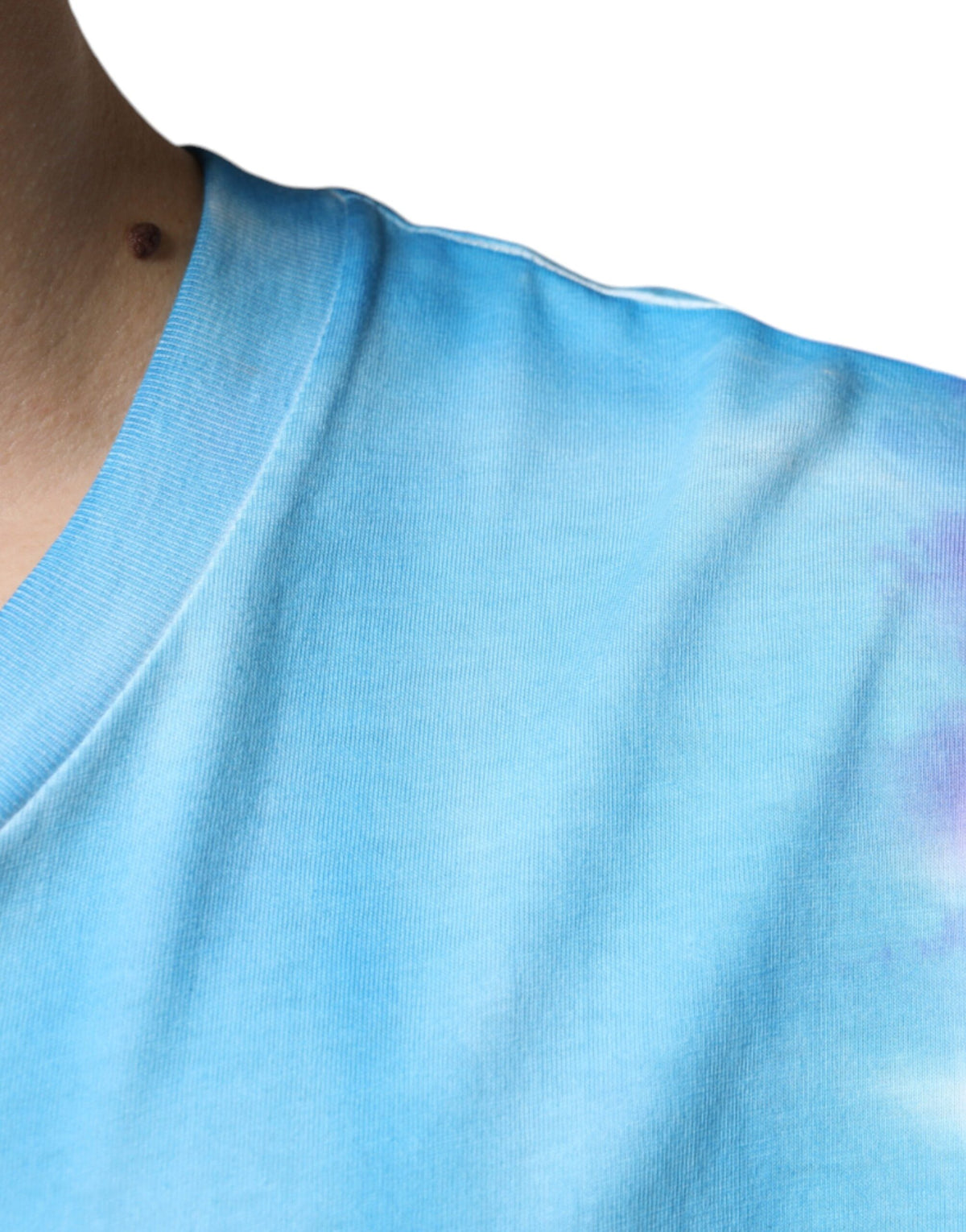 T-shirt sans manches en coton multicolore à motifs tie-dye de Dolce &amp; Gabbana