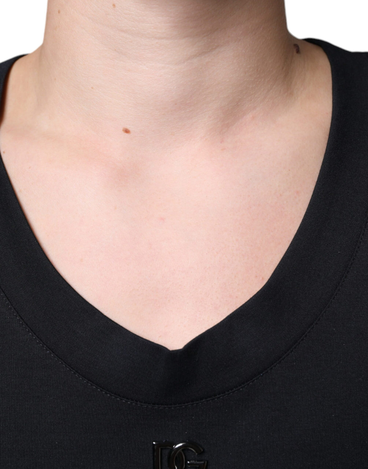 T-shirt noir sans manches en coton "Born To Be Free" de Dolce &amp; Gabbana