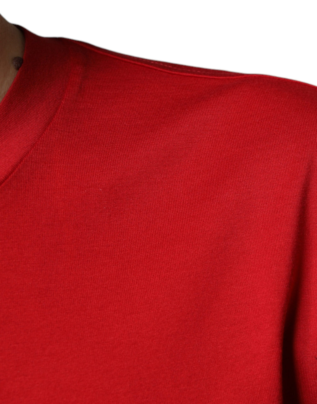 T-shirt à col rond en coton rouge avec imprimé du logo DG de Dolce &amp; Gabbana