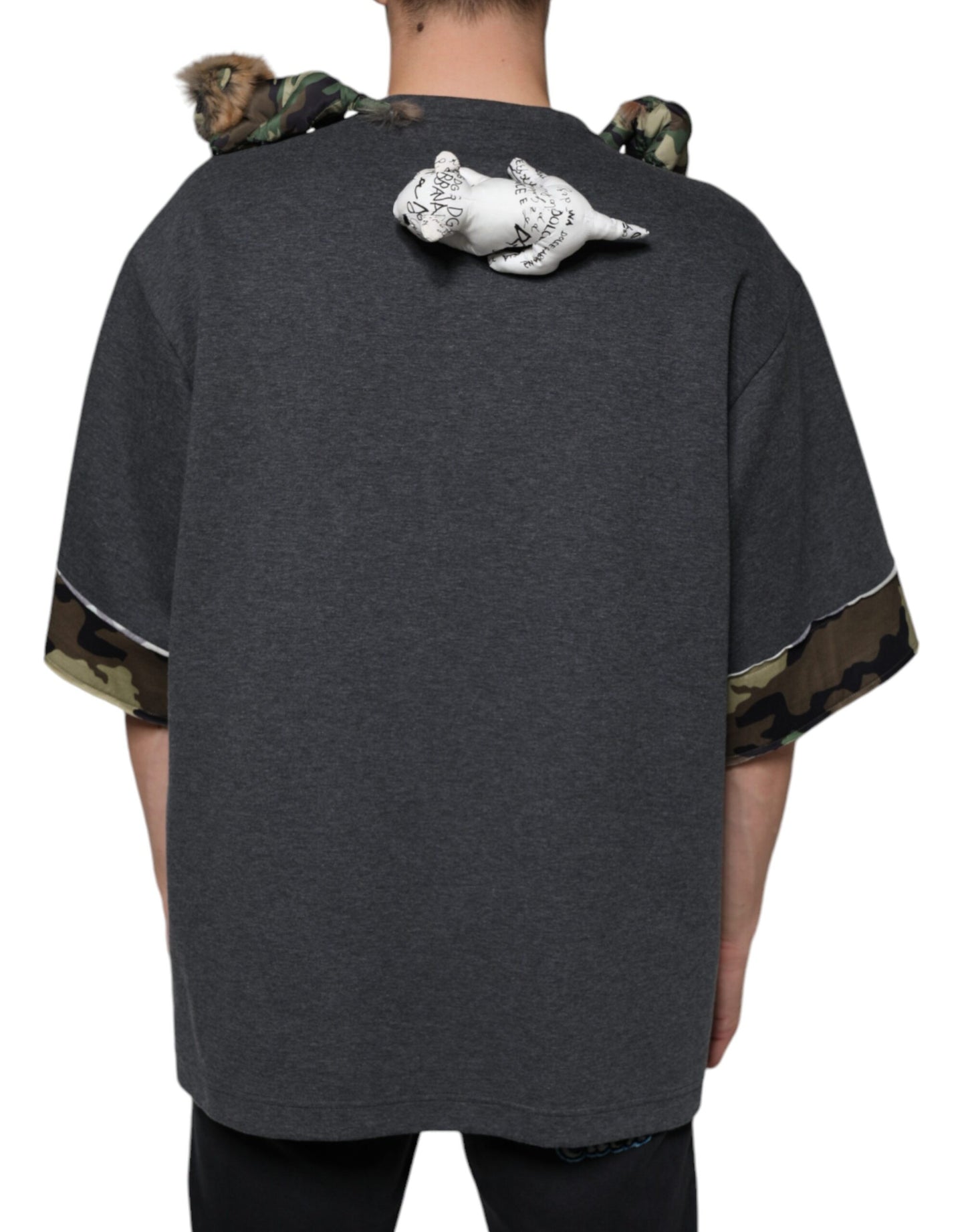 Dolce &amp; Gabbana grijs camouflage dierenprint katoenen T-shirt