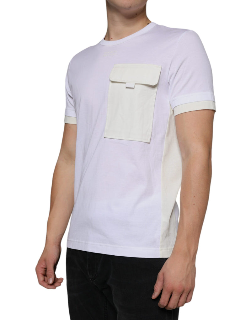 Wit katoenen T-shirt met zakjes en korte mouwen van Dolce &amp; Gabbana