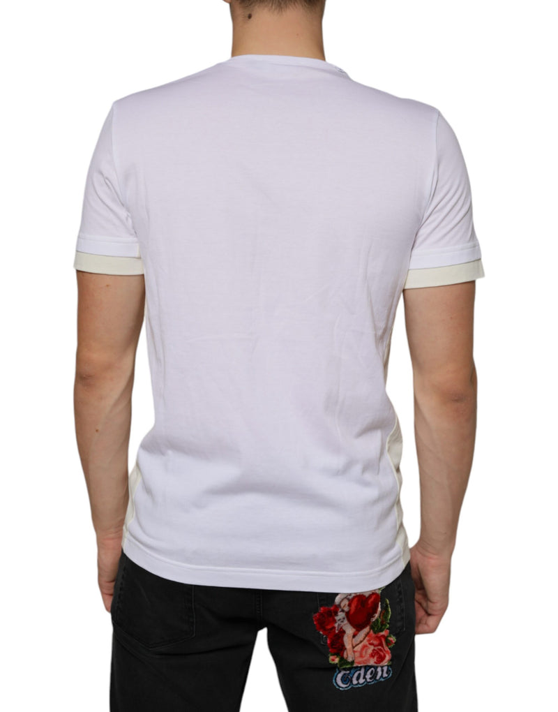 Wit katoenen T-shirt met zakjes en korte mouwen van Dolce &amp; Gabbana