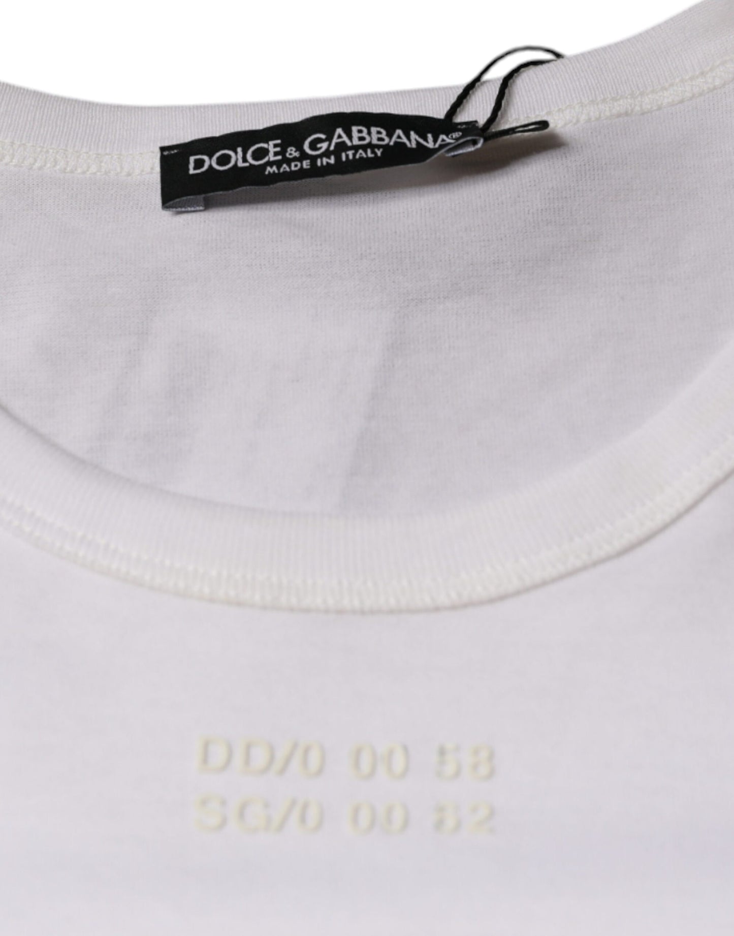 Wit katoenen T-shirt met zakjes en korte mouwen van Dolce &amp; Gabbana