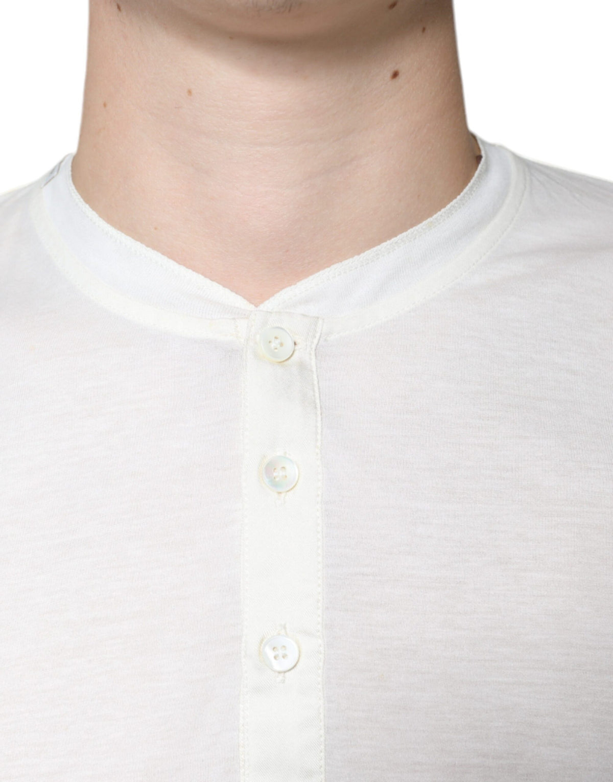 T-shirt à manches courtes en coton blanc cassé de Dolce &amp; Gabbana