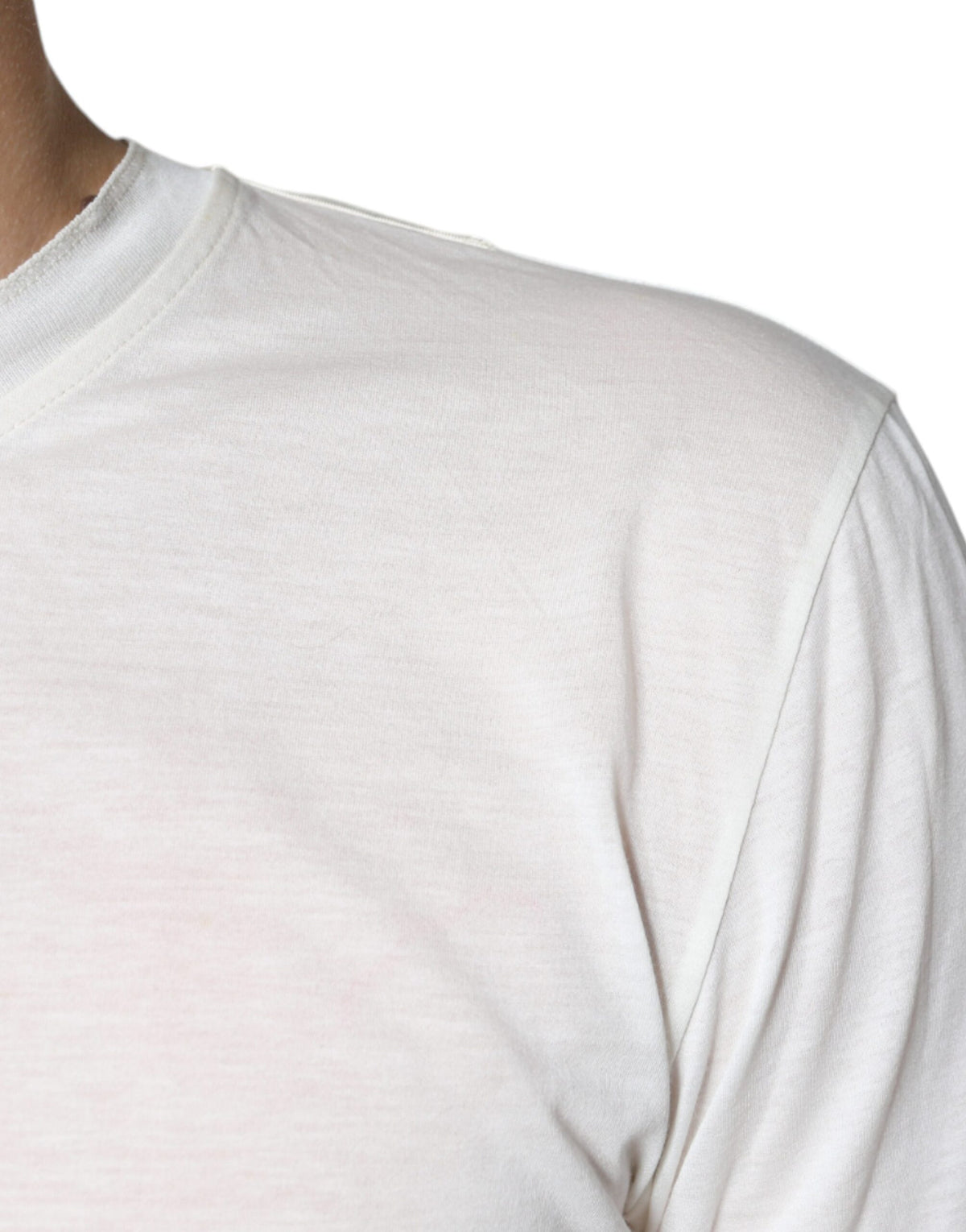 T-shirt à manches courtes en coton blanc cassé de Dolce &amp; Gabbana