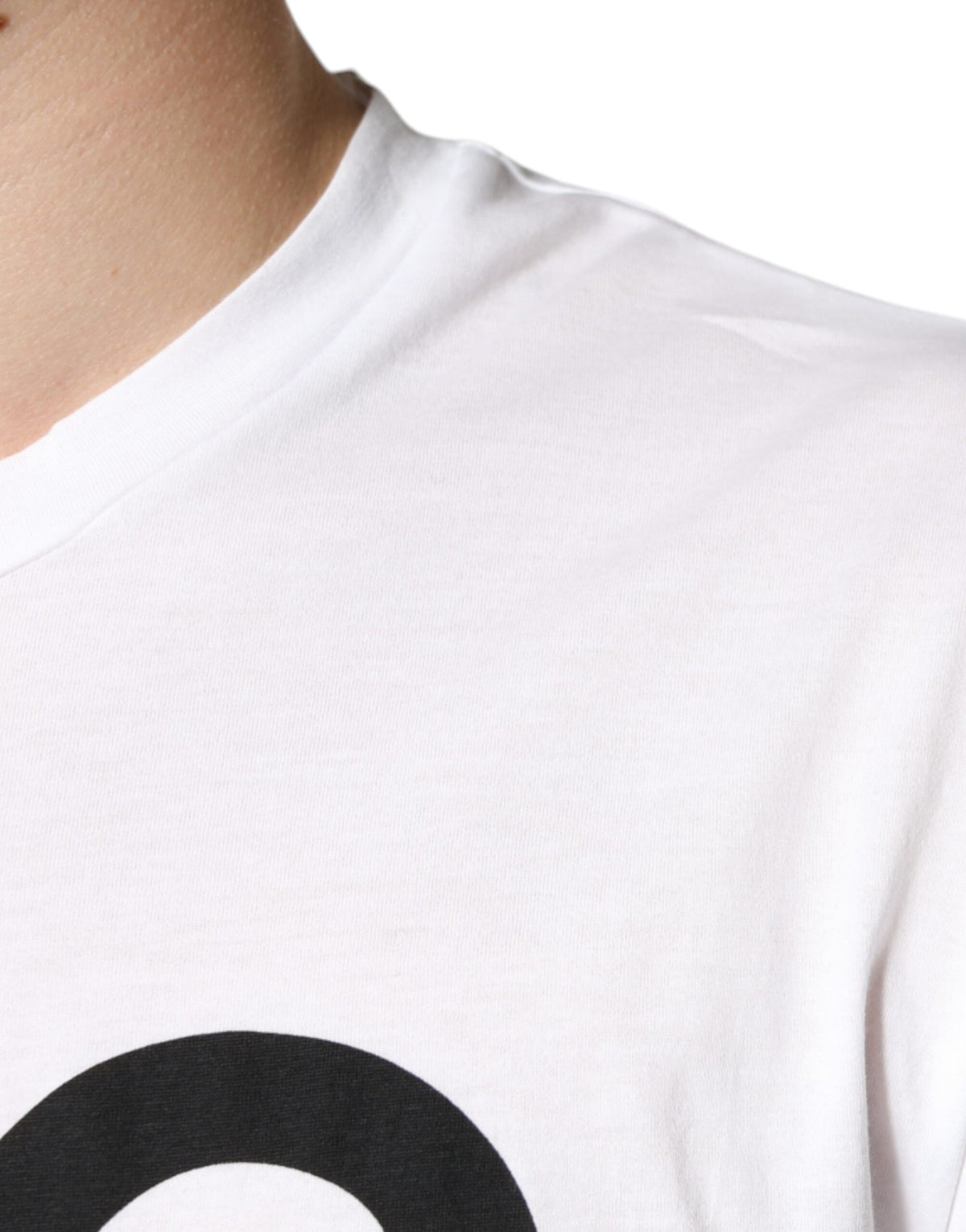 T-shirt décontracté en coton blanc avec imprimé du logo DG de Dolce &amp; Gabbana