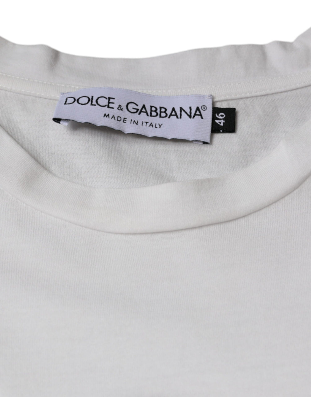 T-shirt décontracté en coton blanc avec imprimé du logo DG de Dolce &amp; Gabbana