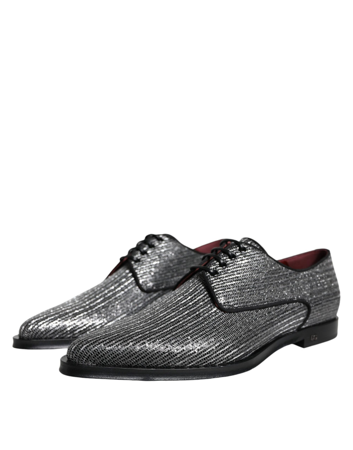 Dolce & Gabbana Silver Derby Formal Dress Shoes for Men